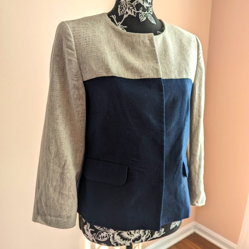 Banana Republic Suit Blazer Linen Jacket Size 6